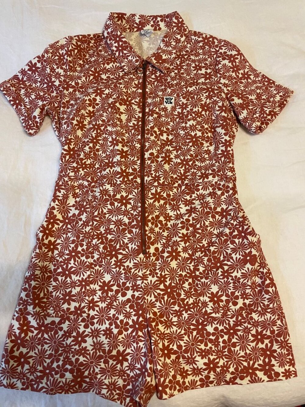 Lucy and Yak Riley Jumpsuit 100% Organic Cotton Size US 8 UK 12